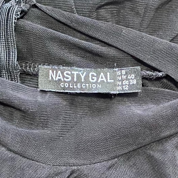 Nasty Gal 🖤 Sheer Mesh Dress, Size 8, black - Picture 9 of 9